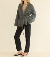 ALPINE CARDIGAN -- CHARCOAL MELANGE