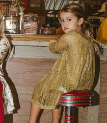 LITTLE EDIE DRESS -- ANTIQUE GOLD