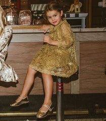 LITTLE EDIE DRESS -- ANTIQUE GOLD