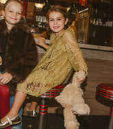 LITTLE EDIE DRESS -- ANTIQUE GOLD