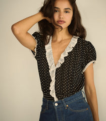 ORELLA TOP -- NOIR DOT