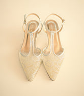 PHORA HEEL -- SILVER LACE