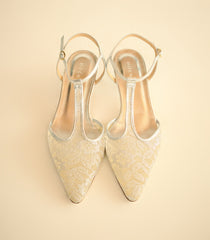 PHORA HEEL -- SILVER LACE