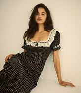 ROWAN DRESS -- NOIR DOT