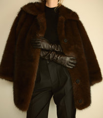 VERDI OPERA GLOVES -- BLACK LEATHER