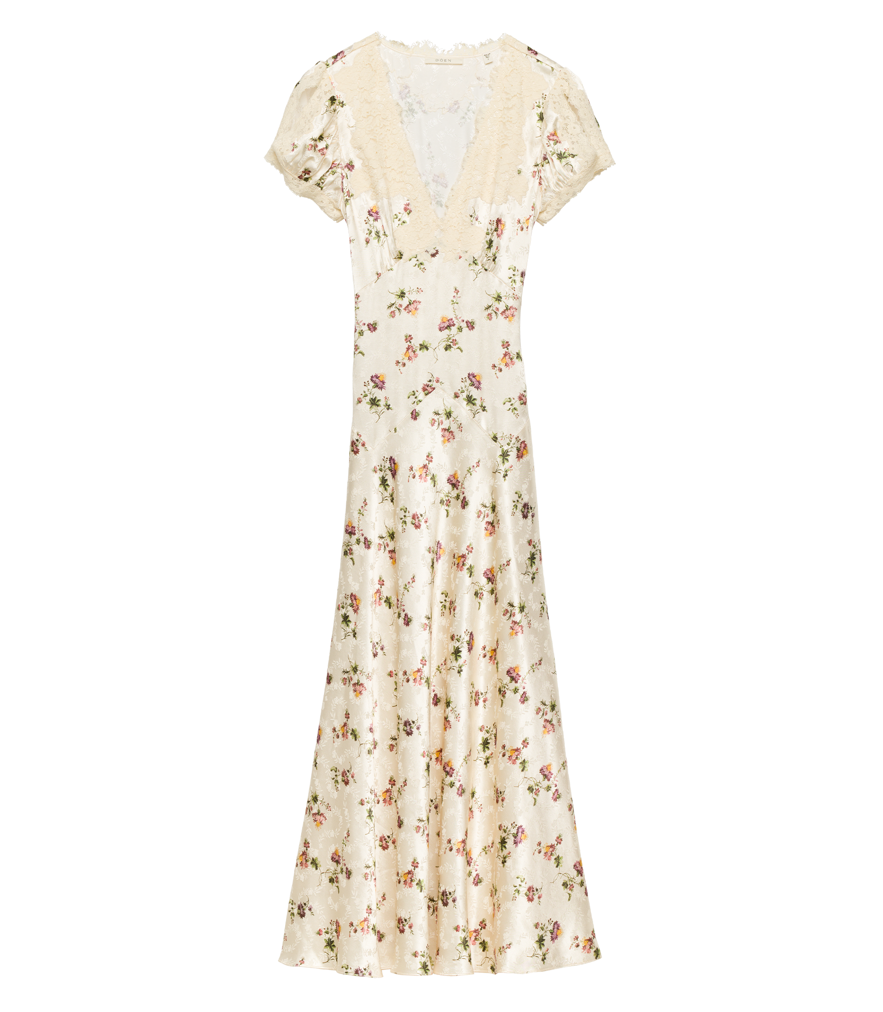 CELIA DRESS -- CREME HILLSIDE THISTLES