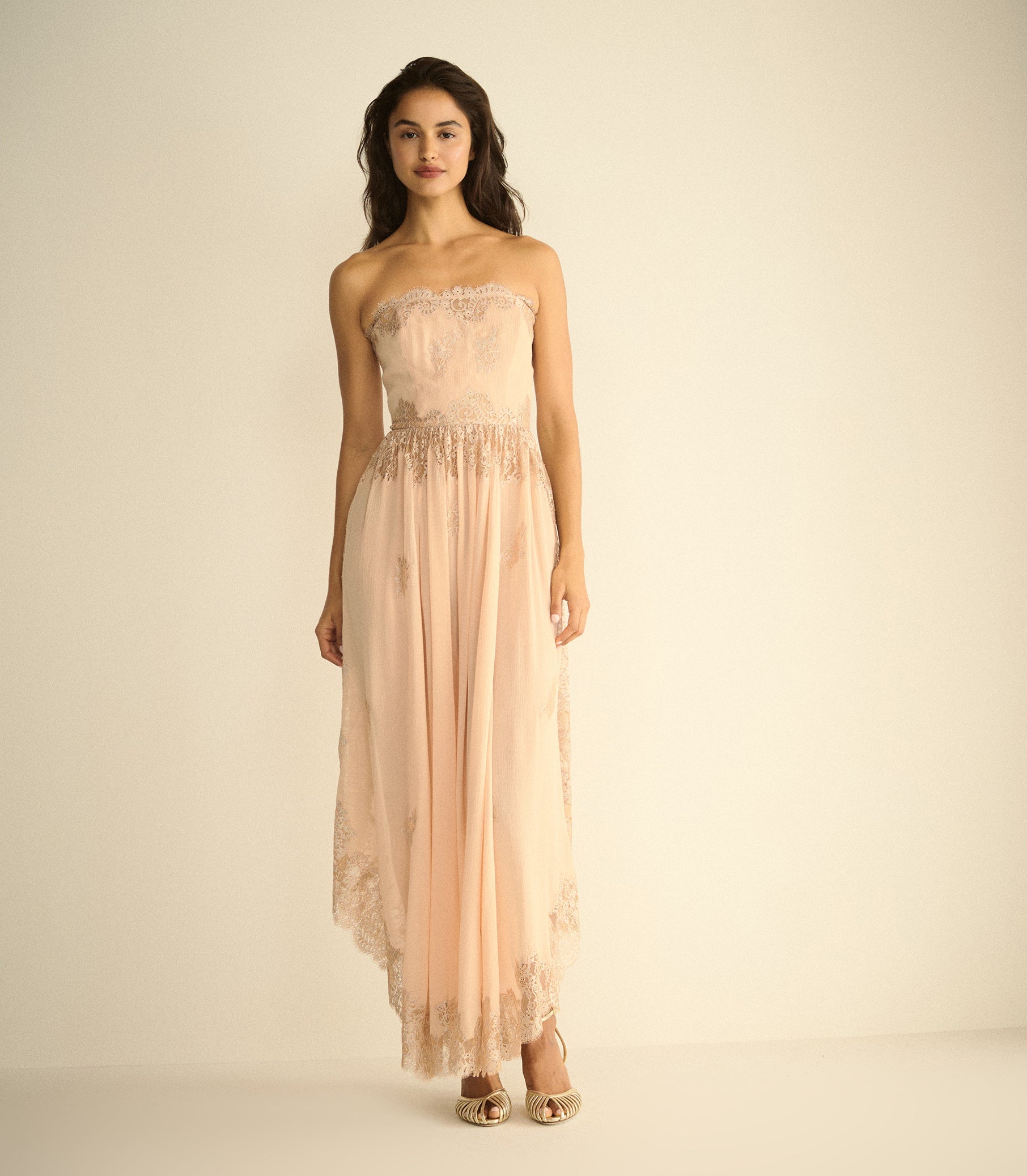 CHARISSE DRESS -- SHIMMERING SHELL