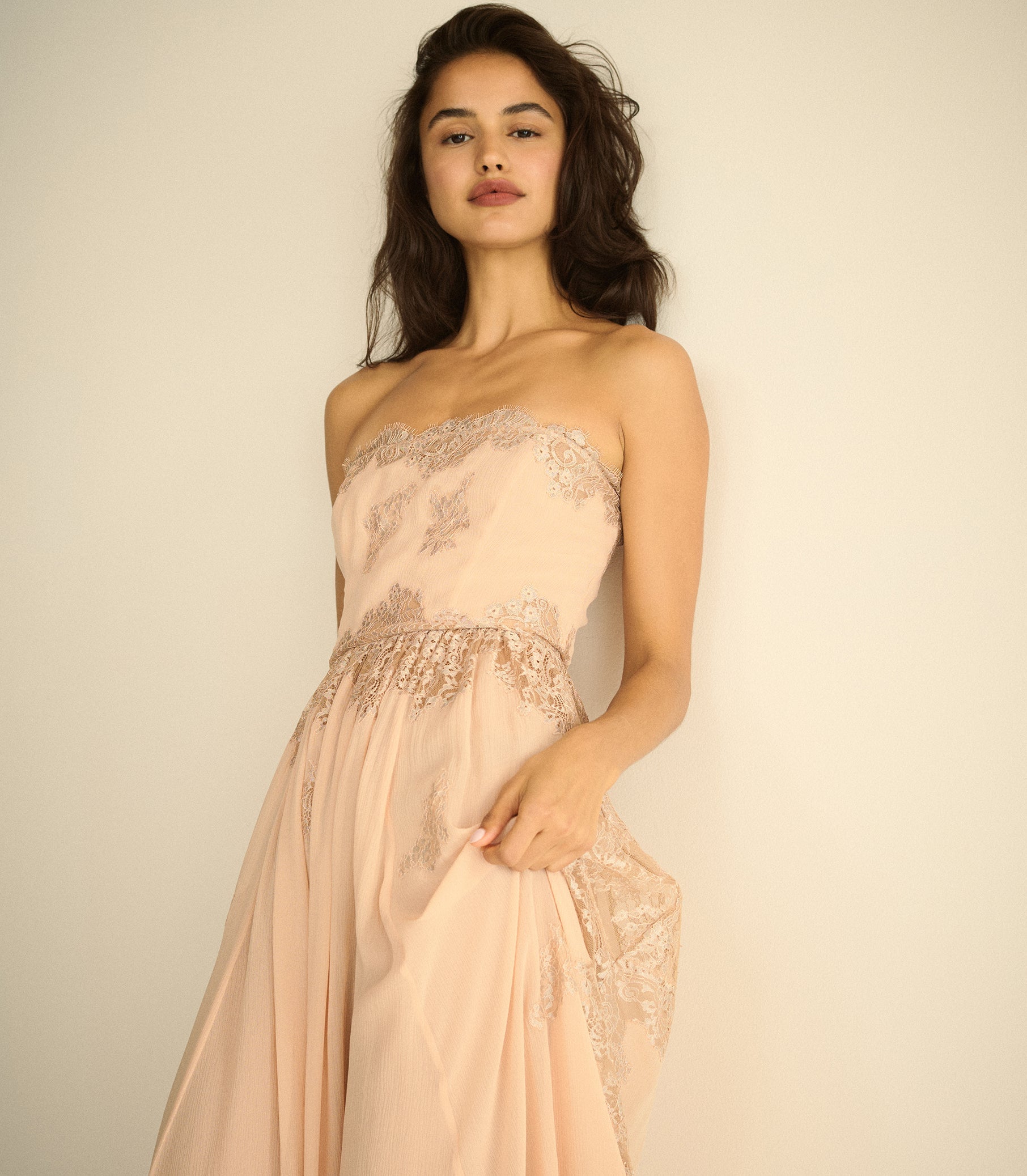 CHARISSE DRESS -- SHIMMERING SHELL