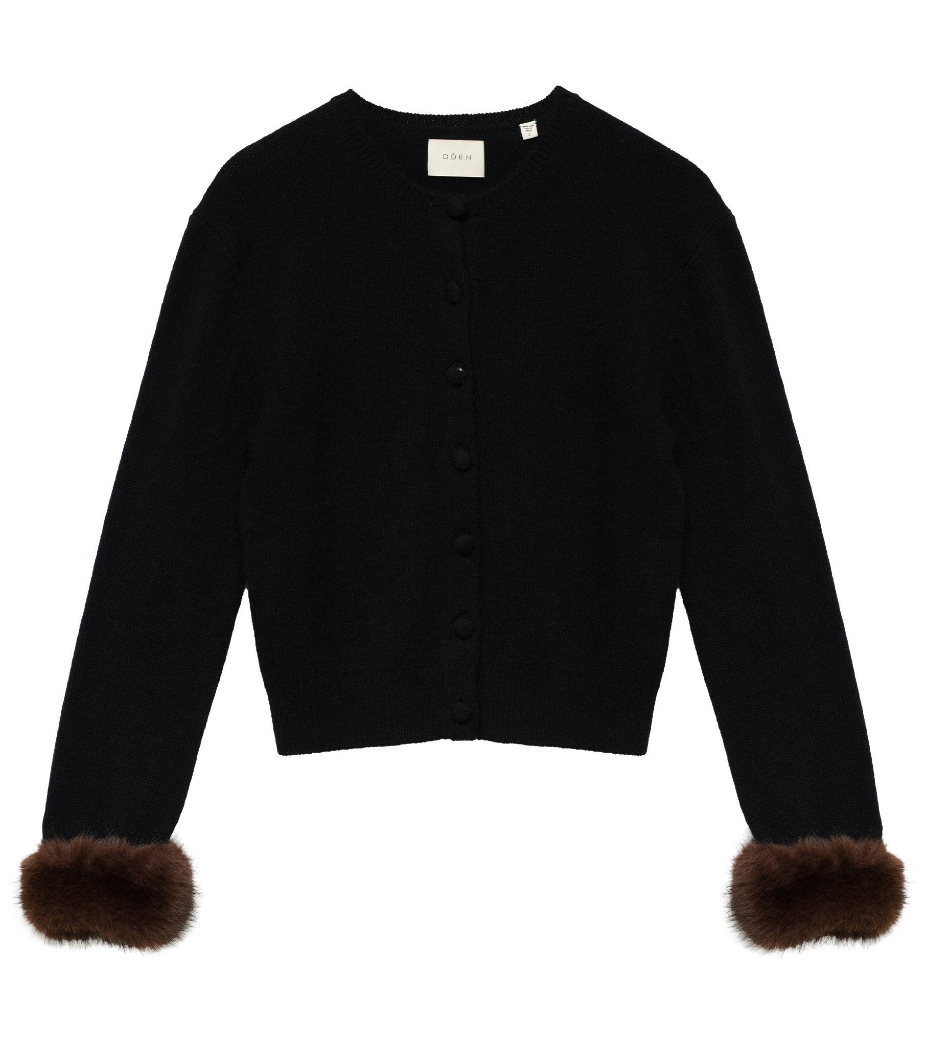 CLARA CASHMERE CARDIGAN -- BLACK