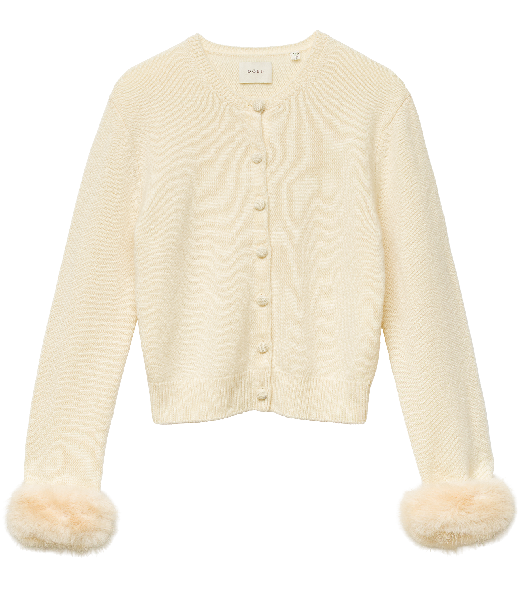 CLARA CASHMERE CARDIGAN -- VANILLA