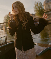 LENNON FUR JACKET -- BLACK