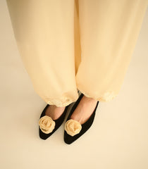 LILLIA SLIPPER -- BLACK VELVET