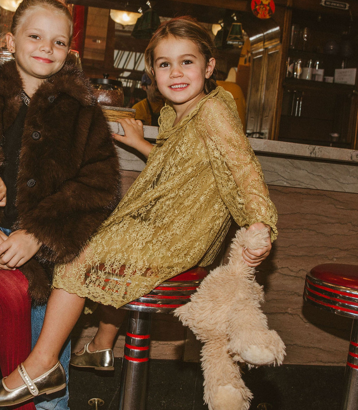 LITTLE EDIE DRESS -- ANTIQUE GOLD