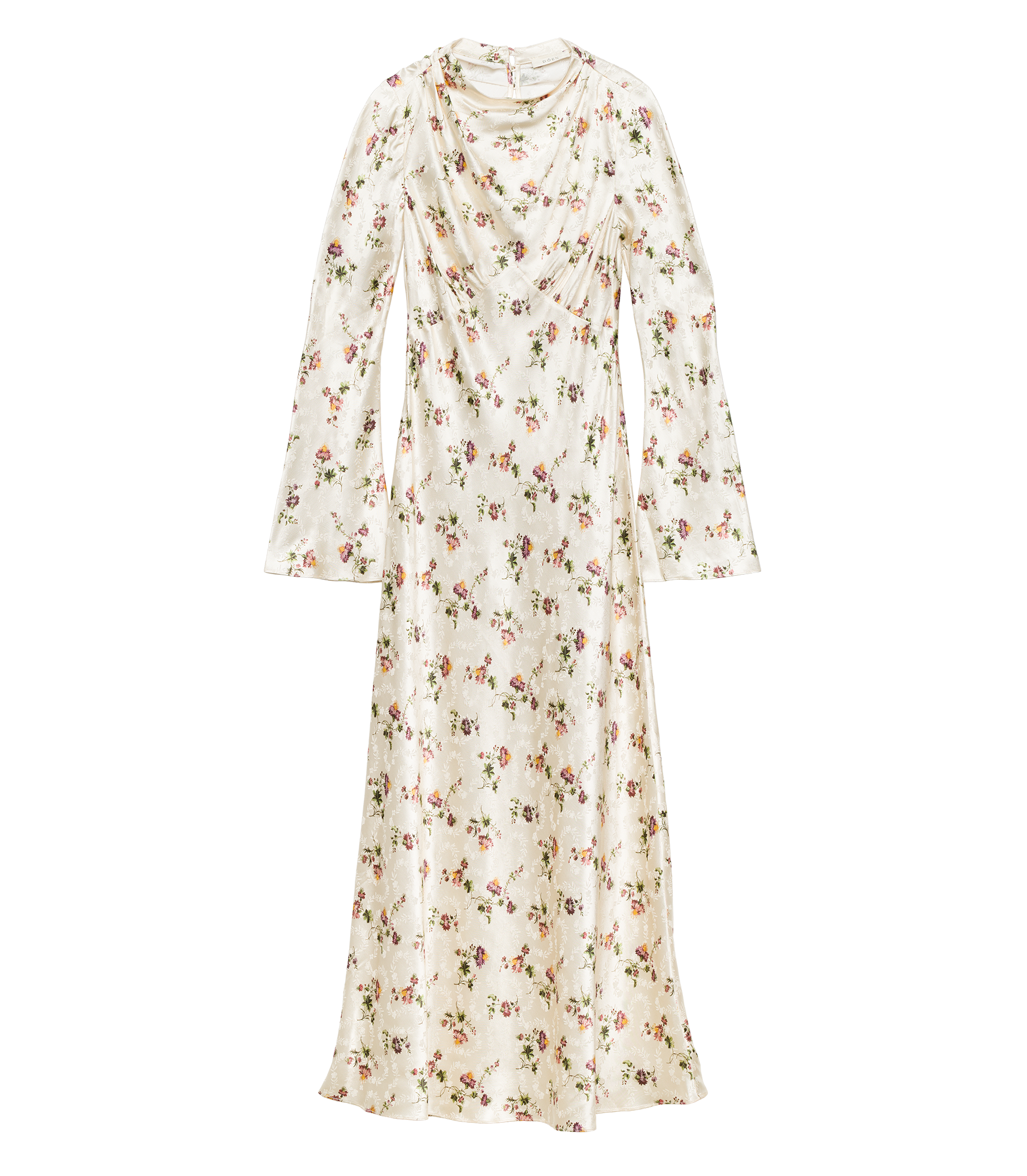 MELORA DRESS -- CREME HILLSIDE THISTLES