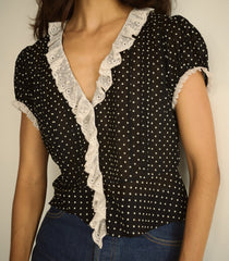 ORELLA TOP -- NOIR DOT