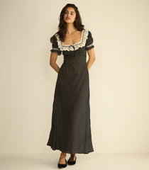 ROWAN DRESS -- NOIR DOT