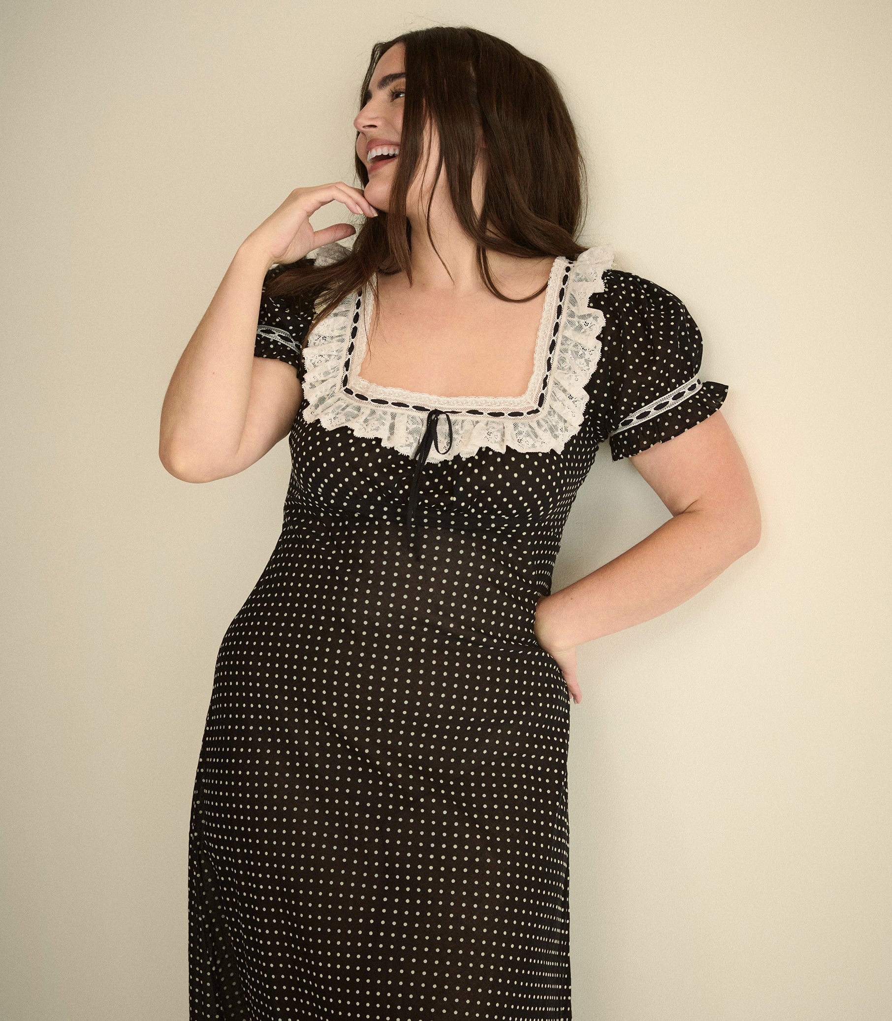 ROWAN DRESS -- NOIR DOT