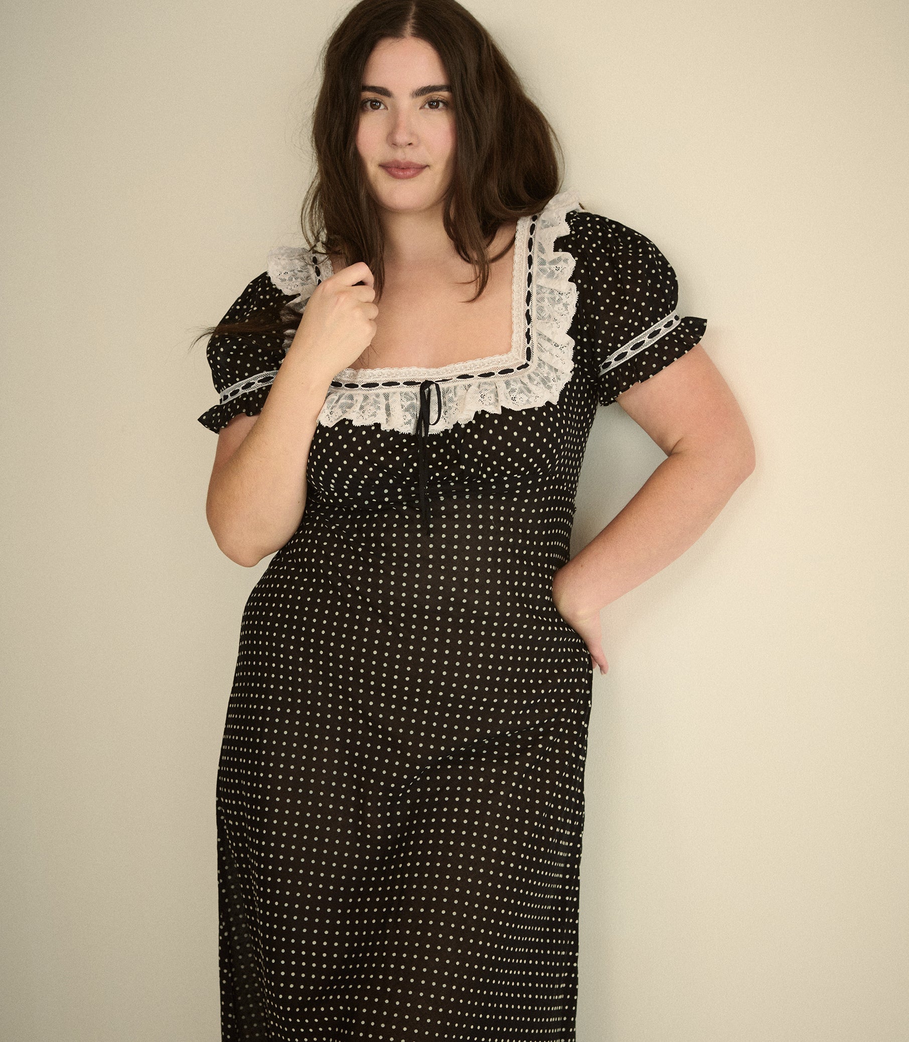 ROWAN DRESS -- NOIR DOT